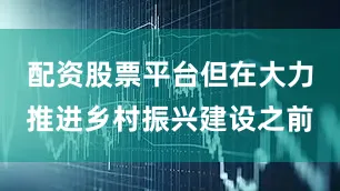 配资股票平台但在大力推进乡村振兴建设之前