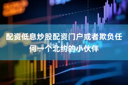 配资低息炒股配资门户或者欺负任何一个北约的小伙伴