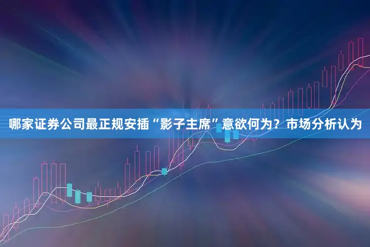 哪家证券公司最正规　　安插“影子主席”意欲何为？　　市场分析认为
